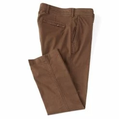 Outlet 🎉 Roundtree & Yorke Luxurious Dobby Textured Chino Pants Dark Khaki ⭐