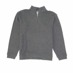 Budget ✨ Roundtree & Yorke Long-Sleeve Two-Toned Quarter Zip Pullover Wine ⭐