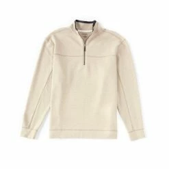 Top 10 🧨 Roundtree & Yorke Long-Sleeve Quarter-Zip Pullover Winter White 😍