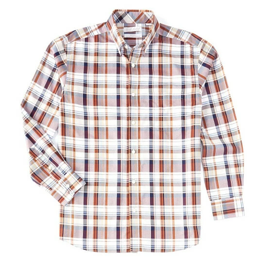 Best deal 🛒 Gold Label Roundtree & Yorke Long-Sleeve Large Plaid Sport 👕 Shirt Balsam 💯