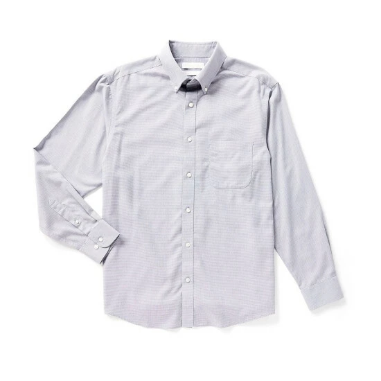 Cheap ❤️ Roundtree & Yorke Gold Label Long Sleeve Solid Button Front Dobby 👚 Shirt Black 🎉