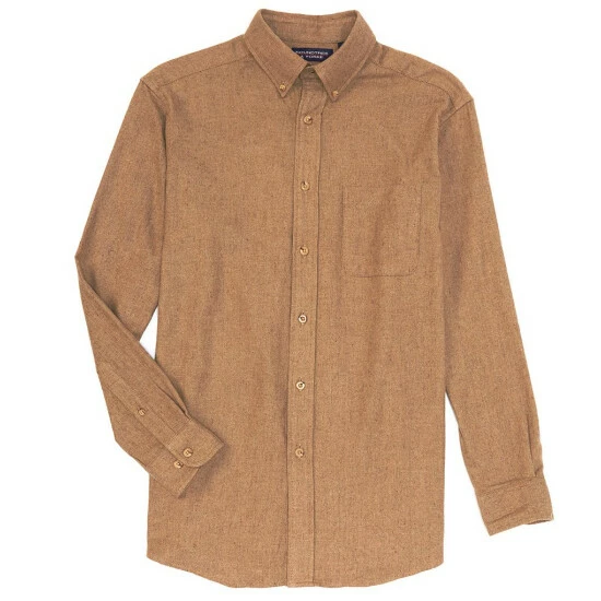 Buy 𧨠Roundtree & Yorke Big & Tall Long Sleeve Solid Flannel π Shirt Oatmeal π