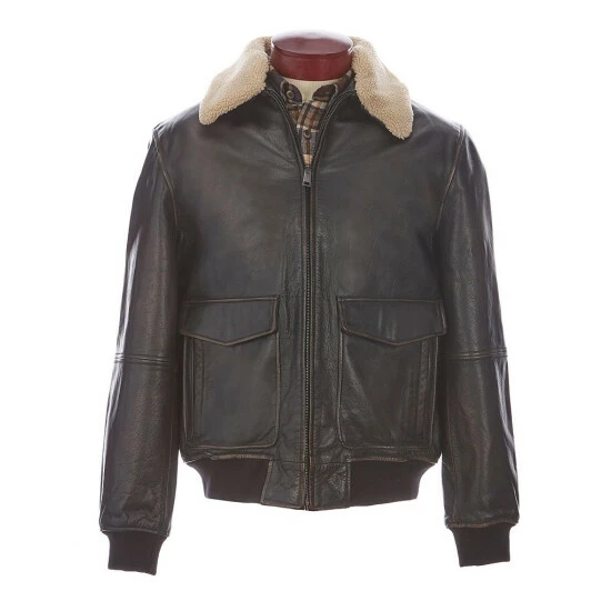Buy ๐ Roundtree & Yorke Aviator Buffalo Bomber Jacket Black โ๏ธ - Image 3