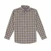 Deals ❤️ Roundtree & Yorke TravelSmart Long-Sleeve Poplin Plaid Button Down Sportshirt Deep Red 🔔