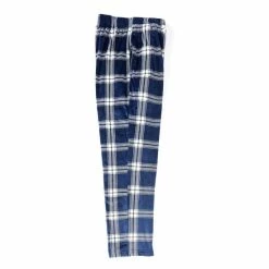 Discount 🛒 Roundtree & Yorke Plaid Microfleece Pajama Pants Deep Blue 🧨