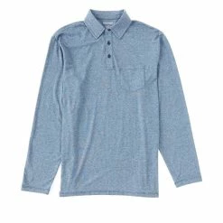 Best reviews of 👏 Roundtree & Yorke TravelSmart Long-Sleeve Polo 👚 Shirt Light Indigo 🥰