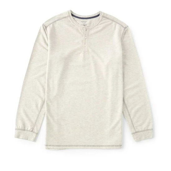 Promo 🔔 Roundtree & Yorke Soft-Washed Long-Sleeve Henley Wine 👏 - Image 4