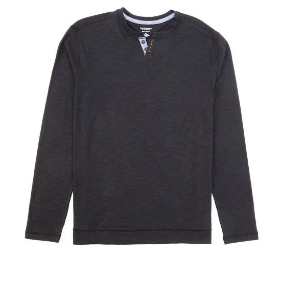 Promo 🎉 Roundtree & Yorke Long-Sleeve Soft Touch Button Notch Collar 👚 Shirt Dark Khaki 🎉 - Image 2