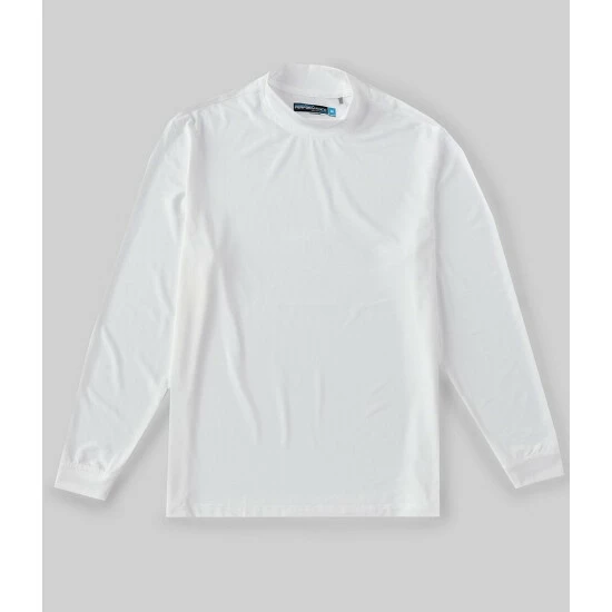 Flash Sale 😀 Roundtree & Yorke Long-Sleeve Mock Neck Performance 👚 Shirt Caviar 🎁 - Image 2