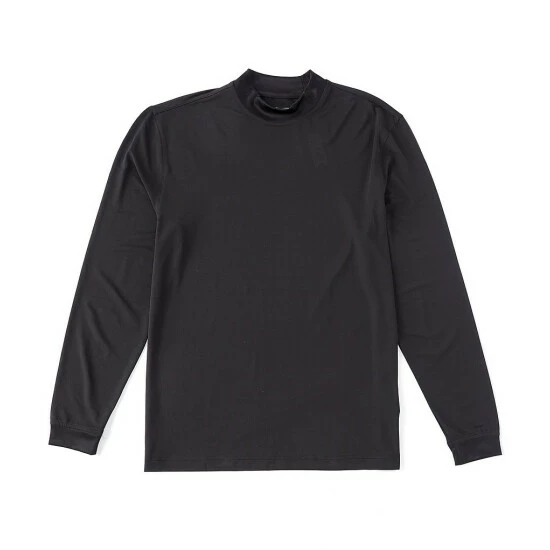 Flash Sale 😀 Roundtree & Yorke Long-Sleeve Mock Neck Performance 👚 Shirt Caviar 🎁 - Image 3