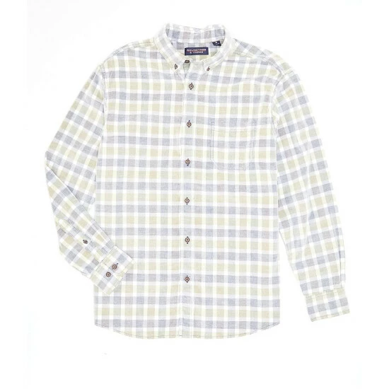 Coupon ๐ Roundtree & Yorke Long-Sleeve Plaid Corduroy ๐ Shirt Rust Red ๐ - Image 3