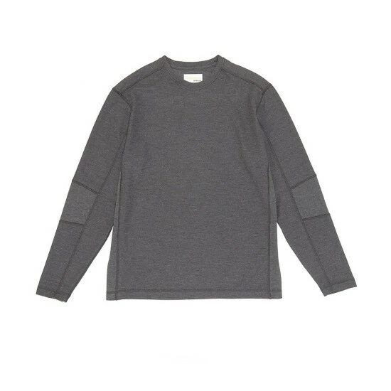 Deals 💯 Roundtree & Yorke Outdoors Long-Sleeve Pieced Crew Tee Rust Heather 👏