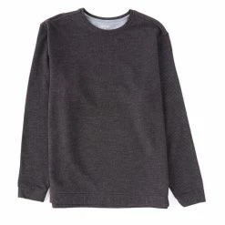 Cheap 😍 Roundtree & Yorke Long Sleeve Pique Crewneck Pullover Grey 💯
