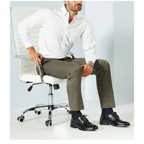 Best Pirce โญ Gold Label Roundtree & Yorke Non-Iron Fitted Button-Down Collar Classic Solid ๐ Dress ๐ Shirt White ๐ - Image 2