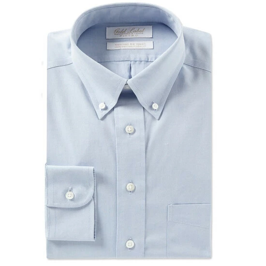 Best Pirce โญ Gold Label Roundtree & Yorke Non-Iron Fitted Button-Down Collar Classic Solid ๐ Dress ๐ Shirt White ๐ - Image 3