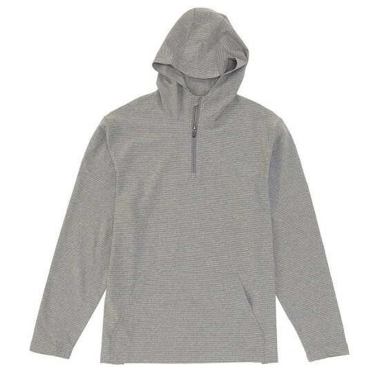 Deals β Roundtree & Yorke Long-Sleeve Performance 1/4 Zip Hoodie Black Lava Heather π