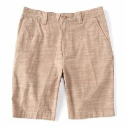 Coupon 👏 Roundtree & Yorke 9#double; Inseam Casual Slub Texture Shorts Light Grey ✨