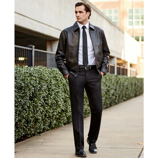 Top 10 🌟 Roundtree & Yorke TravelSmart CoreComfort Flat-Front Straight Fit Chino Pants Grey Smoke ✔️ - Image 7