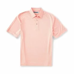 Wholesale ❤️ Roundtree & Yorke Performance Short Sleeve Solid Twill Jacquard Polo Peacoat ⭐