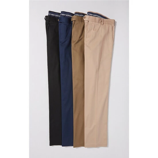 Top 10 🌟 Roundtree & Yorke TravelSmart CoreComfort Flat-Front Straight Fit Chino Pants Grey Smoke ✔️ - Image 8