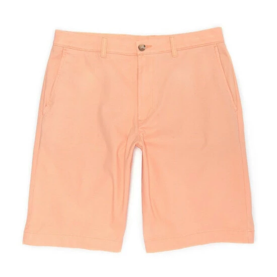 Flash Sale 💯 Roundtree & Yorke 11#double; Inseam Flat-Front Stretch Washed Chino Shorts Peach 🤩 - Image 12