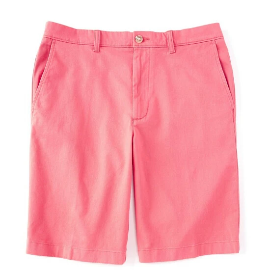 Flash Sale 💯 Roundtree & Yorke 11#double; Inseam Flat-Front Stretch Washed Chino Shorts Peach 🤩 - Image 13