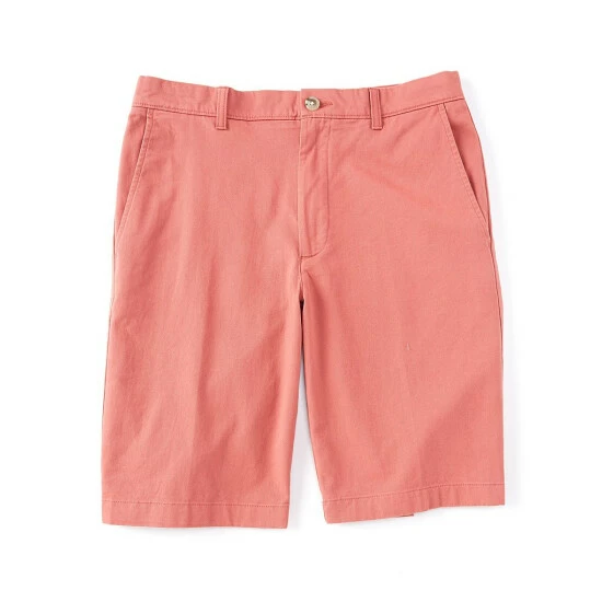 Flash Sale 💯 Roundtree & Yorke 11#double; Inseam Flat-Front Stretch Washed Chino Shorts Peach 🤩 - Image 15