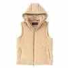 Budget 💯 Roundtree & Yorke Corduroy Vest With Removable Hood Tan 🤩