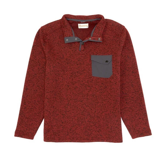 Best reviews of 🌟 Roundtree & Yorke Outdoors Long-Sleeve Fleece Quarter-Snap Pullover Red Heather 🎁 - Image 4