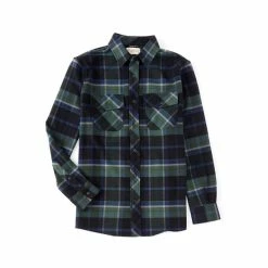Best Pirce ⭐ Roundtree & Yorke Outdoor Long Sleeve Plaid Jacket 👗 Dress Blues 🛒