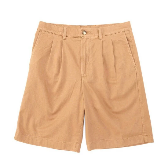Coupon ๐คฉ Roundtree & Yorke 9#double; Inseam Pleated Wash Chino Shorts Dark Navy ๐ - Image 3
