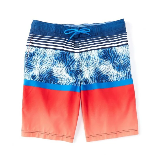 Best reviews of π Roundtree & Yorke Abstract Zebra Stripe 10#double; Inseam Swim Trunks Navy π