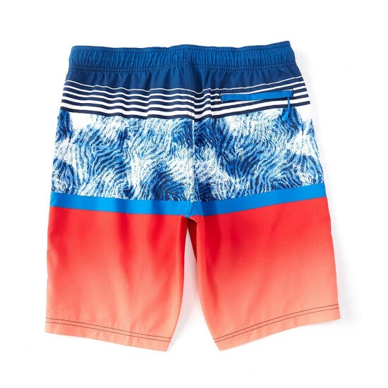 Best reviews of π Roundtree & Yorke Abstract Zebra Stripe 10#double; Inseam Swim Trunks Navy π - Image 2