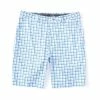 Cheapest ⌛ Roundtree & Yorke Performance 9#double; Inseam Printed Plaid Shorts Beaucoup Blue 🧨