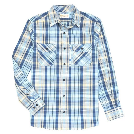 Buy โ๏ธ Roundtree & Yorke Outdoor Long Sleeve Plaid Flannel ๐ Shirt Black Forest ๐ - Image 3