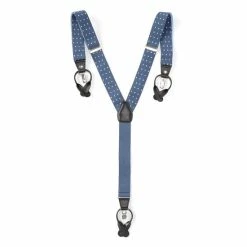 Promo ✨ Roundtree & Yorke Dotted Suspenders Navy 🤩