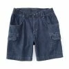 Best Sale 🛒 Roundtree & Yorke 7#double; Hiker Denim Cargo Shorts Dark Indigo 🔔