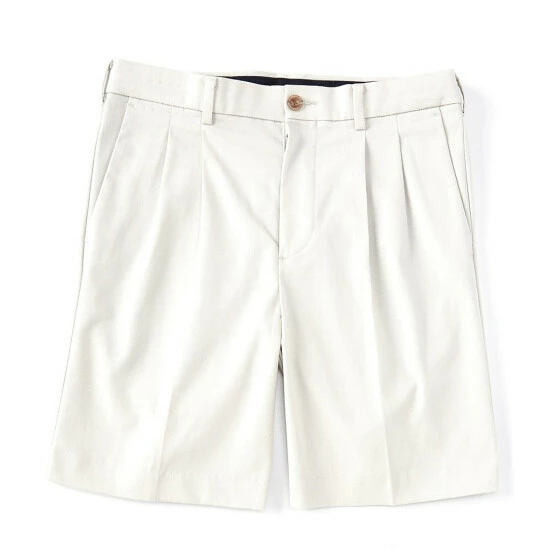 Hot Sale ✔️ Roundtree & Yorke TravelSMART 8#double; Inseam Pleated Shorts Stone ✔️ - Image 3