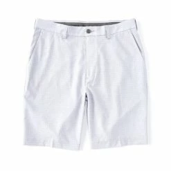 Buy 🎉 Roundtree & Yorke Performance 9#double; Inseam Heather Grid Print Shorts Sleet Grey ✔️