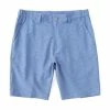 Cheapest ⌛ Roundtree & Yorke Performance 9#double; Inseam Horizontal Print Textured Shorts Coronet Blue 🎉