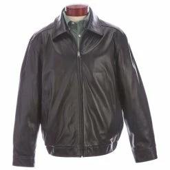 New ✔️ Roundtree & Yorke Big & Tall Lamb Bomber Jacket Black 🌟