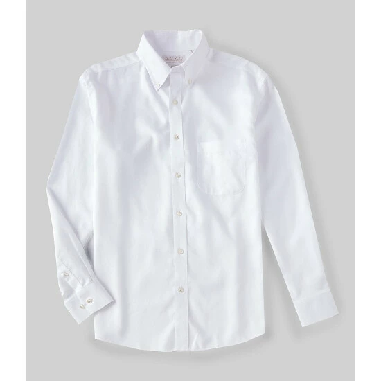 Budget β Roundtree & Yorke Gold Label Big & Tall Long Sleeve Solid Dobby π Shirt White π