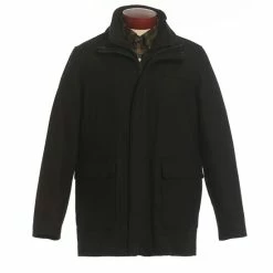 Cheap 🎉 Roundtree & Yorke Big & Tall Long Woolblend 🧥 Coat Black 🧨