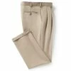 Best Sale 👍 Roundtree & Yorke Travel Smart Non-Iron Ultimate Comfort Microfiber Pleated-Front 👗 Dress Pants Brown 🛒