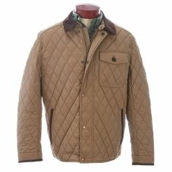 Best reviews of 🔥 Roundtree & Yorke Diamond Quilted 👕 Shirt Jacket Khaki 💯