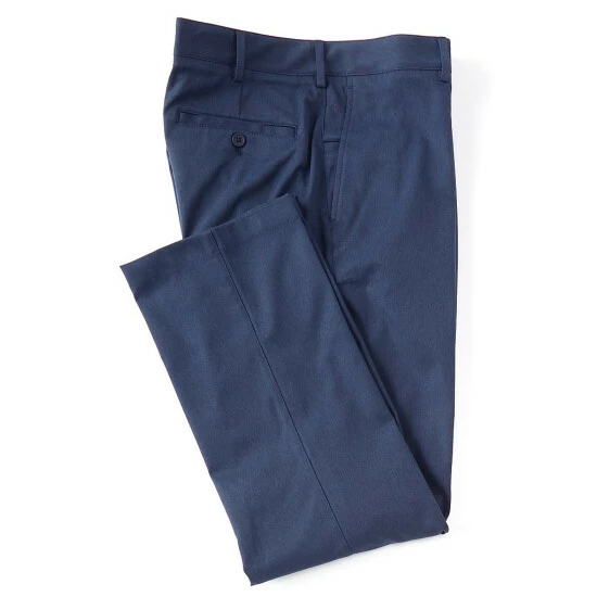 Buy π Roundtree & Yorke Flat Front Heathered Performance Chino Pants Navy Heather β¨ - Image 3