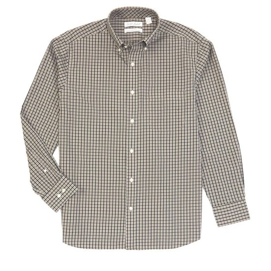 Best reviews of β€οΈ Roundtree & Yorke Gold Label Long Sleeve Checked Button Down Collar π Shirt White π€© - Image 4