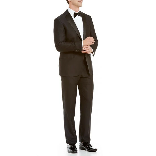 Outlet 🌟 Gold Label Roundtree & Yorke Non-Iron Full-Fit Point-Collar Solid Tuxedo 👗 Dress French Cuff 👕 Shirt White 🛒 - Image 2