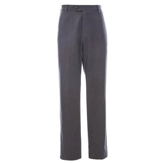 New 😉 Roundtree & Yorke TravelSmart CoreComfort Flat-Front Classic Relaxed Fit Chino Pants Charcoal Heather 😍 - Image 2