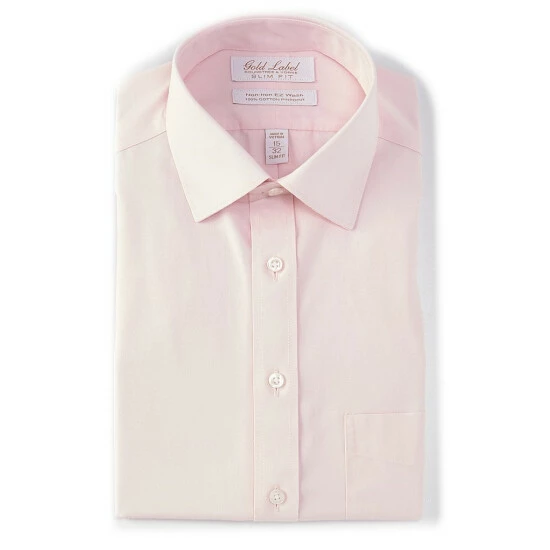 Best Sale π₯ Gold Label Roundtree & Yorke Non-Iron Slim Fit Point Collar Solid π Dress π Shirt Ivory π